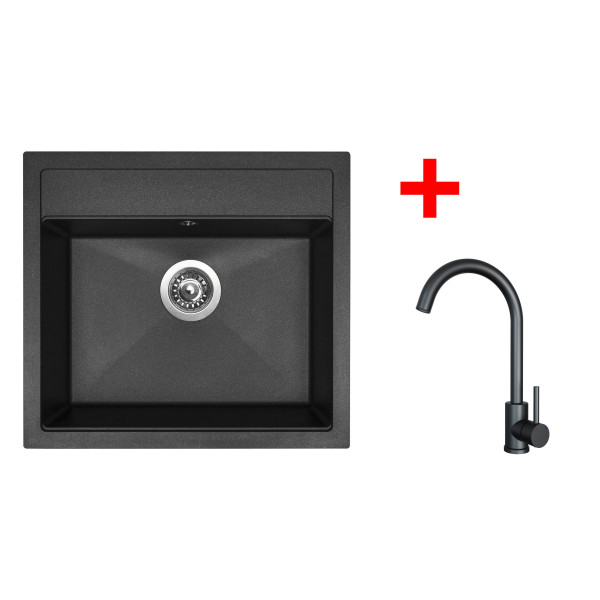 Sinks SOLO 560 Granblack + ARCO černá matná