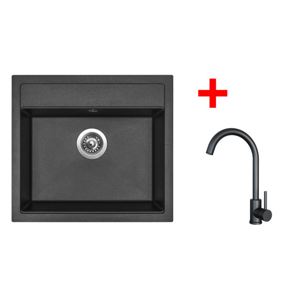 Sinks SOLO 560 Metalblack + ARCO černá matná