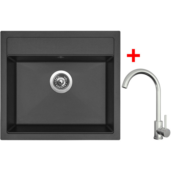 Sinks SOLO 560 Pureblack + ARCO celonerezová