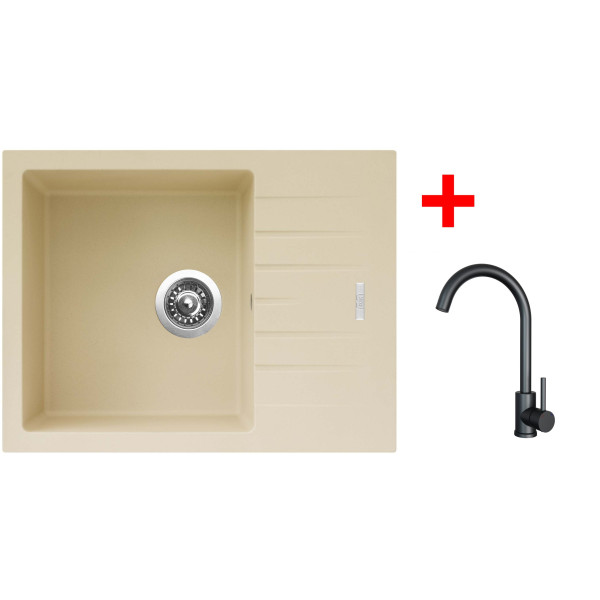 Sinks PERFECTO 650 Sahara + ARCO černá matná