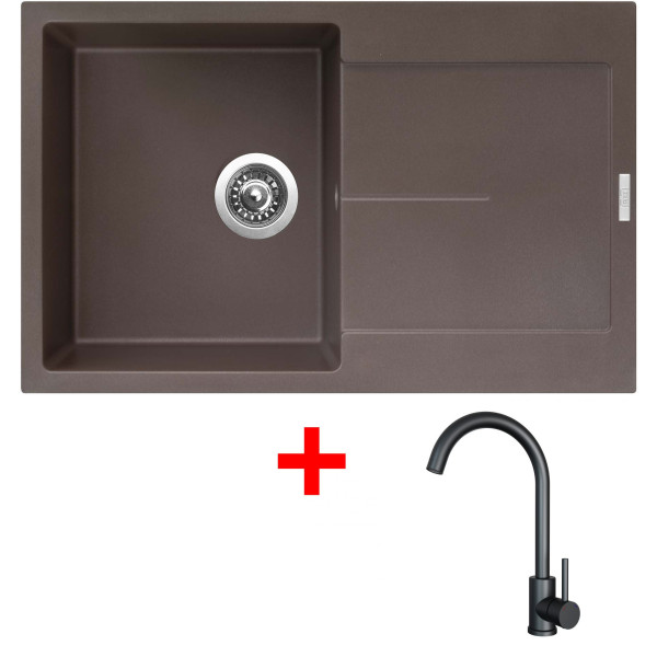 Sinks ULTIMA 790 Marone + ARCO černá matná