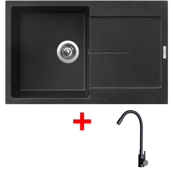 Sinks ULTIMA 790 Granblack + ELASTA černá matná