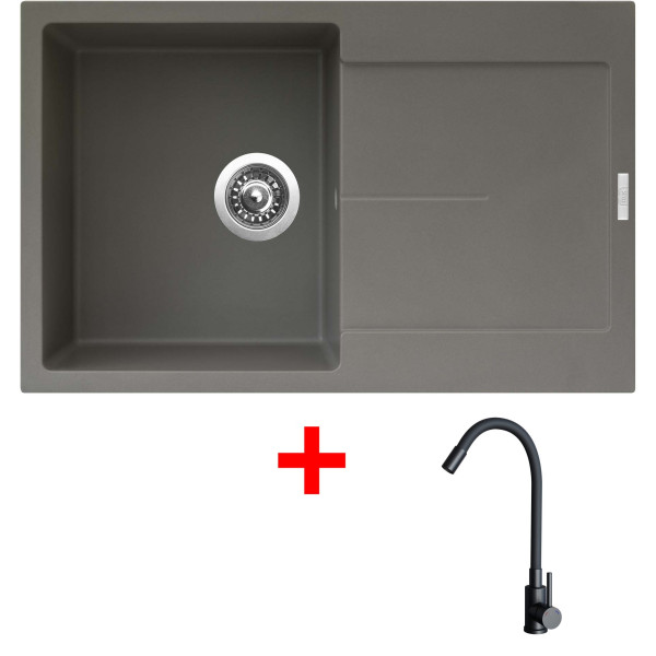 Sinks ULTIMA 790 Truffle + ELASTA černá matná