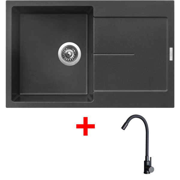 Sinks ULTIMA 790 Metalblack + ELASTA černá matná