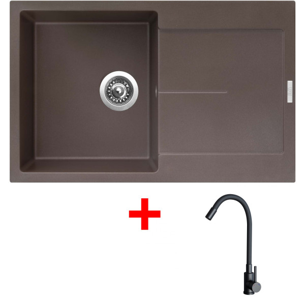 Sinks ULTIMA 790 Marone + ELASTA černá matná