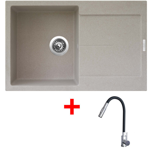 Sinks ULTIMA 790 Avena + ELASTA S nerez/černá