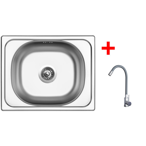 Sinks CLASSIC 500 + ELASTA nerez/šedá