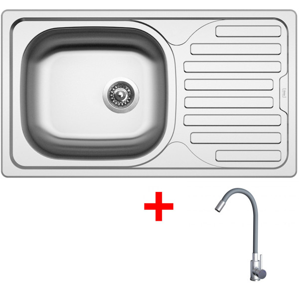 Sinks CLASSIC 760 + ELASTA nerez/šedá