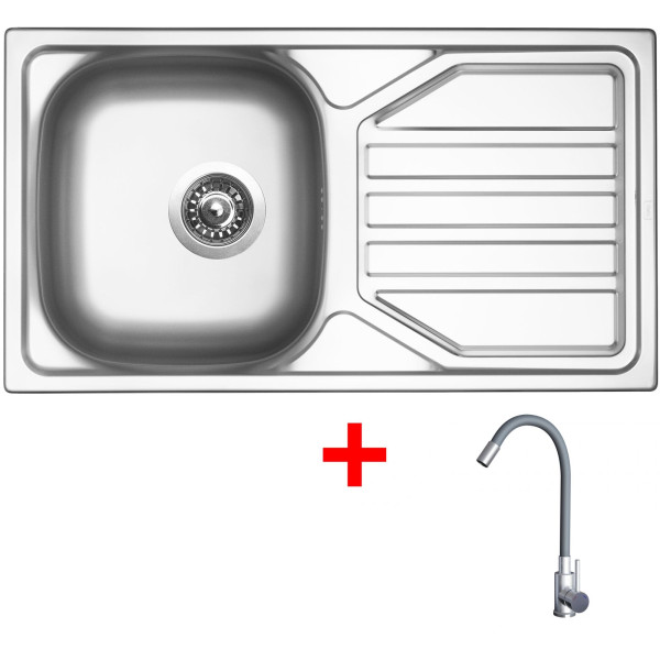 Sinks OKIO 780 + ELASTA nerez/šedá