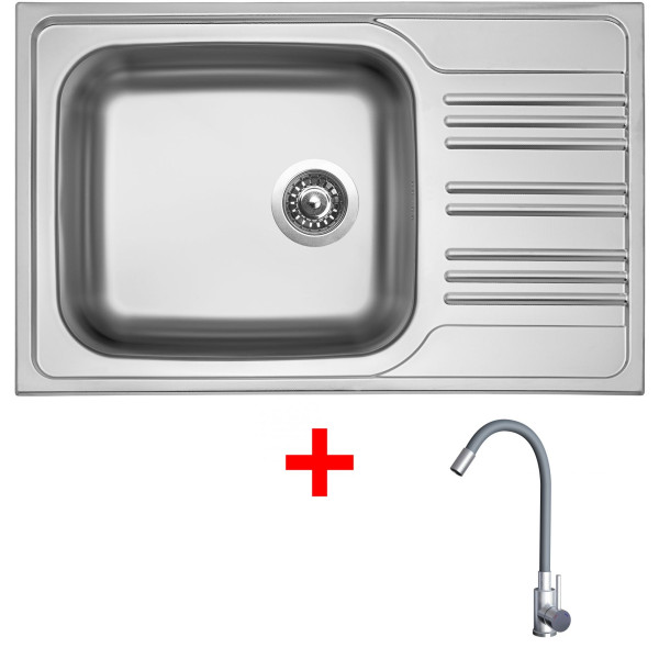 Sinks STAR 780 XXL + ELASTA nerez/šedá