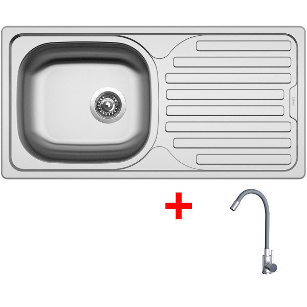Sinks CLASSIC 860 + ELASTA nerez/šedá
