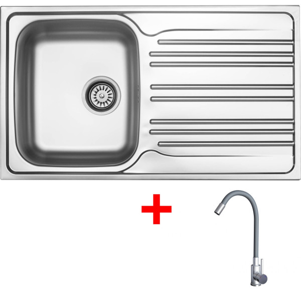 Sinks STAR 860 + ELASTA nerez/šedá