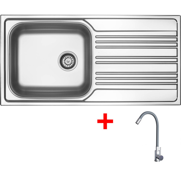 Sinks STAR 1000 XXL + ELASTA nerez/šedá