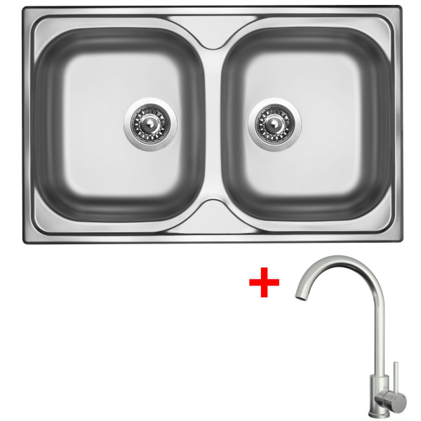 Sinks CLASSIC 800 DUO + ARCO celonerezová