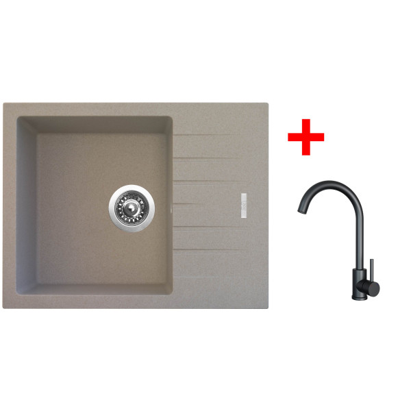 Sinks PERFECTO 650 Avena + ARCO černá matná