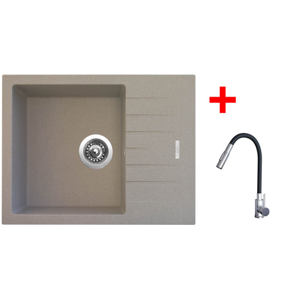 Sinks PERFECTO 650 Avena + ELASTA S nerez/černá