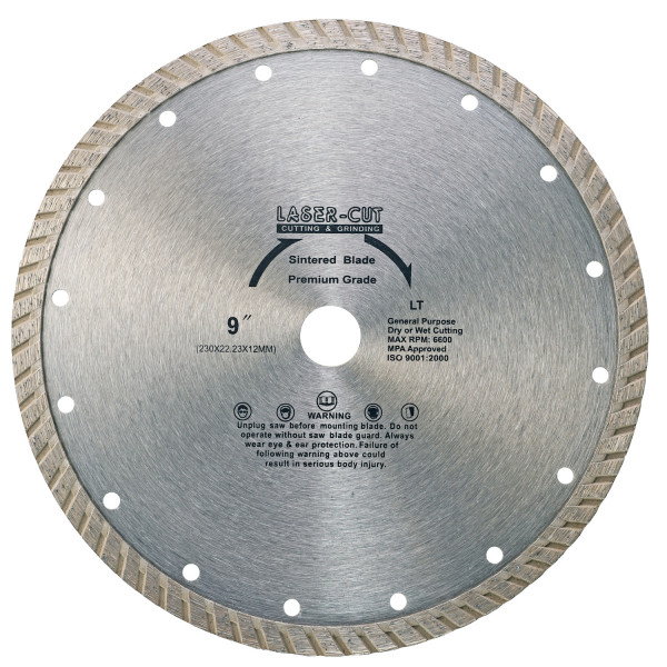 Diamantový kotouč celoobvodový 230 x 22,23 x 12mm LT