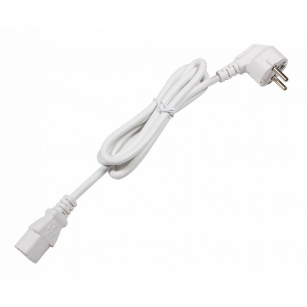 Napájecí kabel - EU vidlice / konektor IEC C13 - bílý 