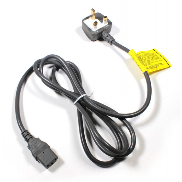 Napájecí kabel - UK vidlice BS1363 (Type G) / konektor IEC C13  - šedý 