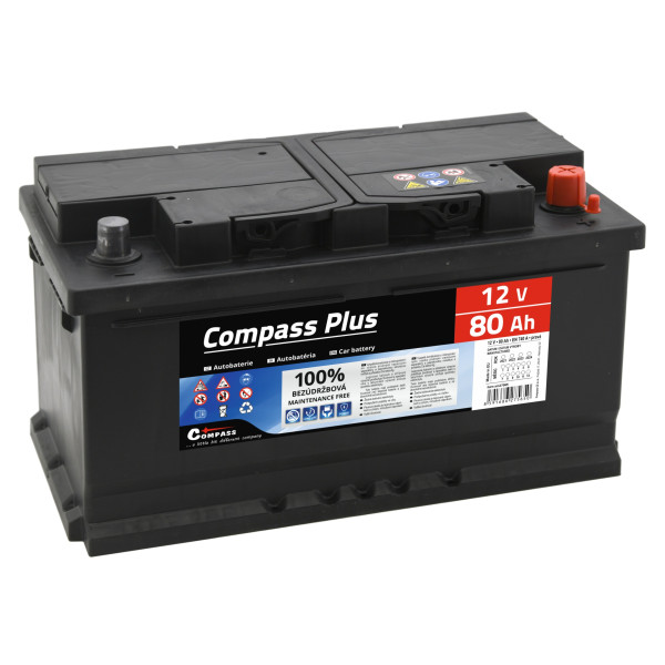 Compass Autobaterie PLUS 12V 80Ah 740A
