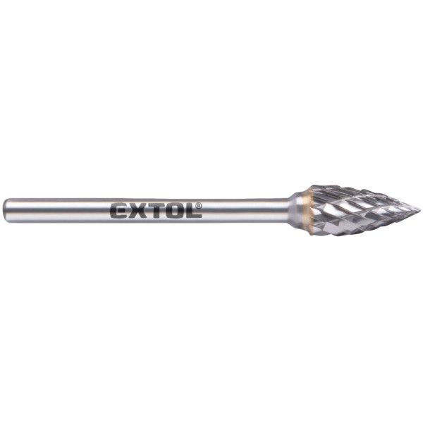 Fréza karbidová, ostrý oblouk, ⌀6x13mm, ⌀stopky 3mm, sek střední (double-cut)