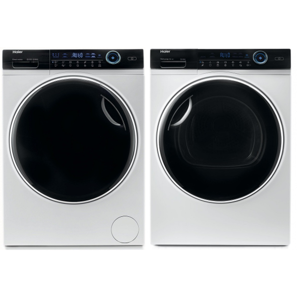 Set HAIER HW120-B14979-S + HD100-A2979-S + Záruka 5 let ZDARMA na celý set/12 let na MOTOR pračky + Gel na rok praní ZDARMA