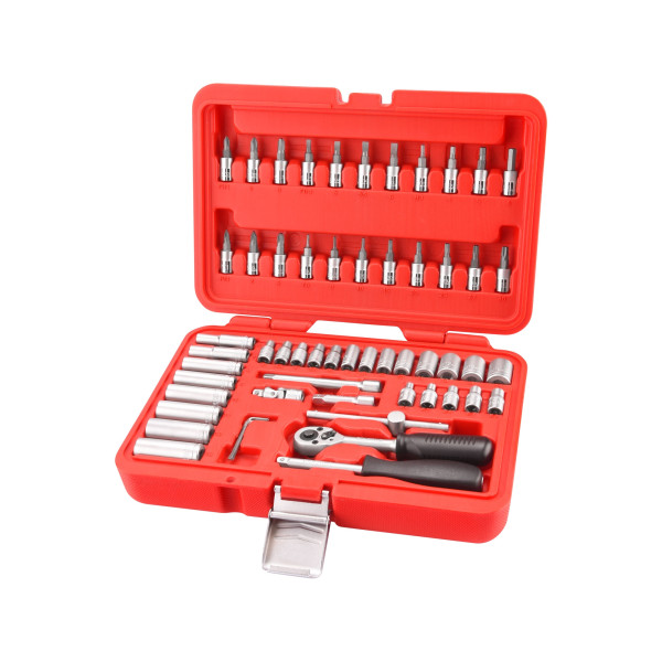 Hlavice nástrčné, sada 57ks, 1/4", CrV