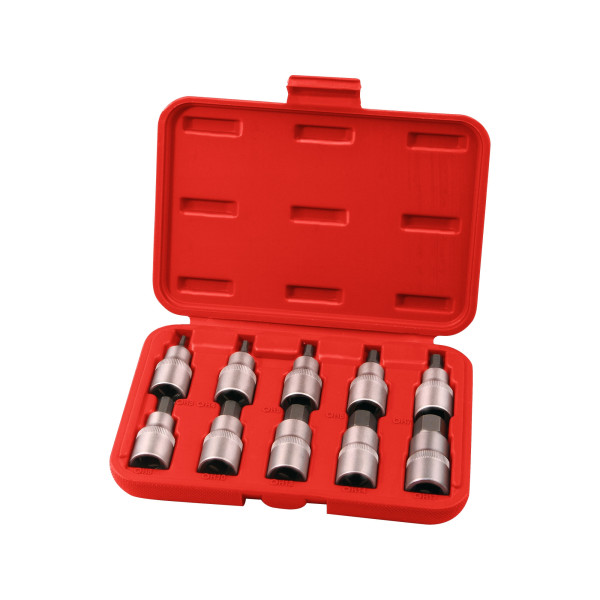 Hlavice zástrčné IMBUS, sada 10ks, 1/2", CrV/S2