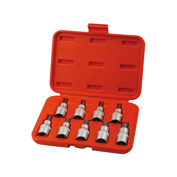 Hlavice zástrčné TORX, sada 9ks, 1/2", CrV/S2
