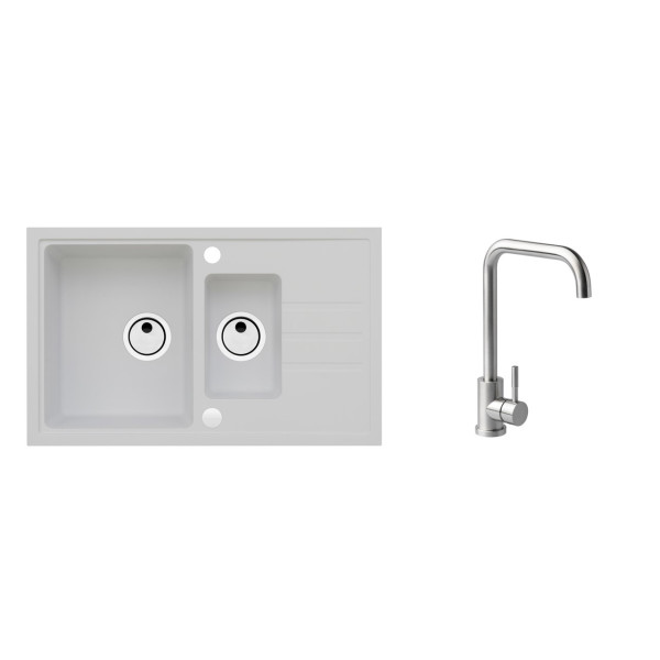 Set Alveus Intermezzo 70 White 11 + Angle Kartáčovaná ocel