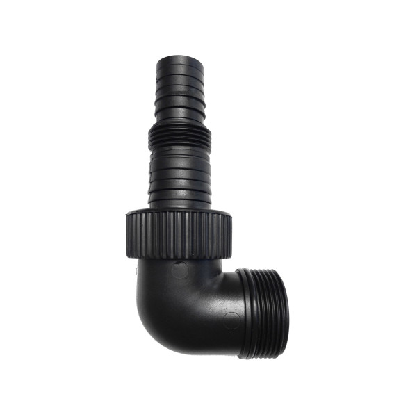Koleno s redukcí, šroubení G 1 1/2" a G 1", hadičník 1" a 1 1/4"