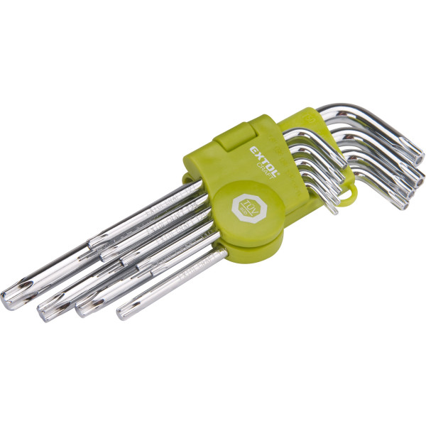 L-klíče TORX, sada 9ks, T 10-50