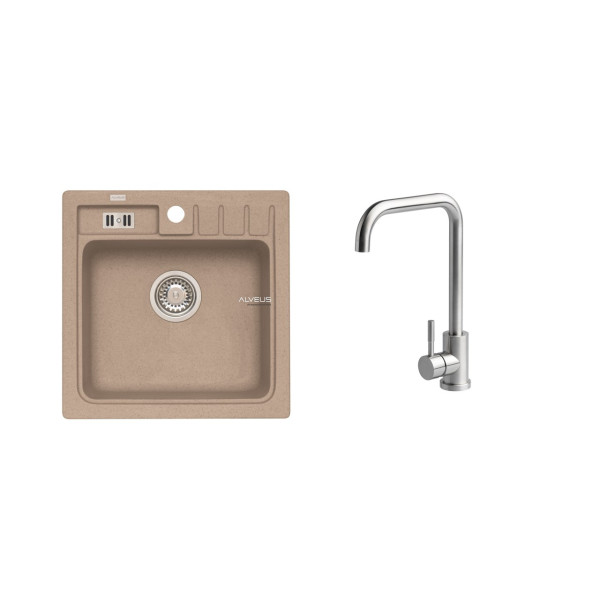 Set Alveus Niagara 20 Beige 55 + Angle Kartáčovaná ocel