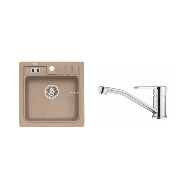 Set Alveus Niagara 20 Beige 55 + Ruta Chrom