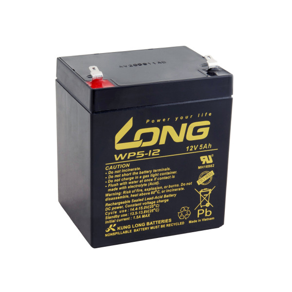 Baterie Avacom Long 12V 5Ah olověný akumulátor F1 (WP5-12 F1)