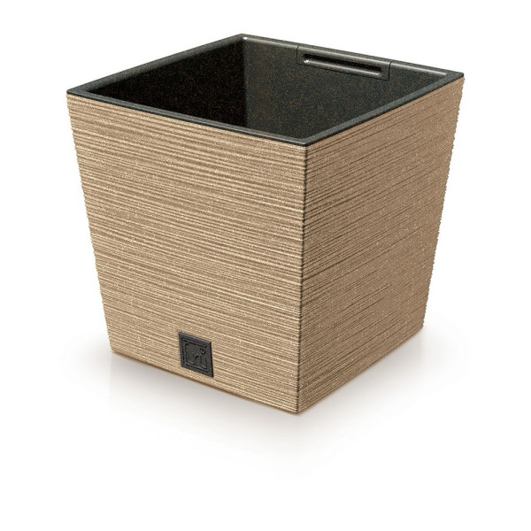 Květináč FURU SQUARE LOW ECO WOOD 24cm naturo