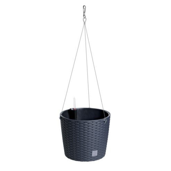 Květináč závěsný RATO ROUND W+ vklad  antracit 25,6cm