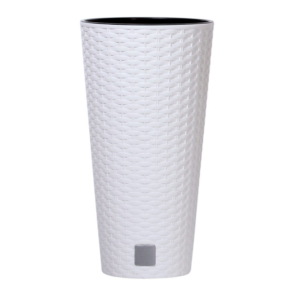 Květináč RATO TUBUS + vklad bílý 40cm