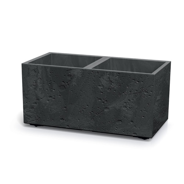 Květináč Prosperplast SIERRA CASE beton effect 77 cm černý beton