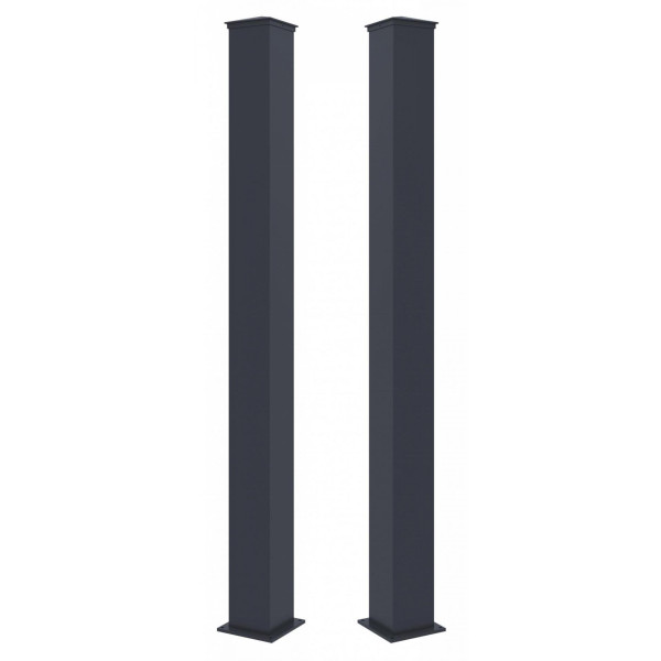 Sloupek G21 pro branku a bránu 15x190 cm s patkou, antracitový, 2 kusy