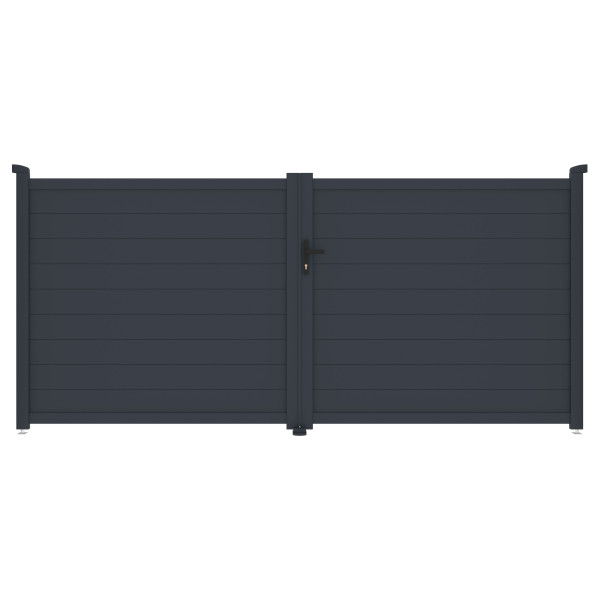 Brána G21 Orlando 350x158 cm dvoukřídlá, antracitová