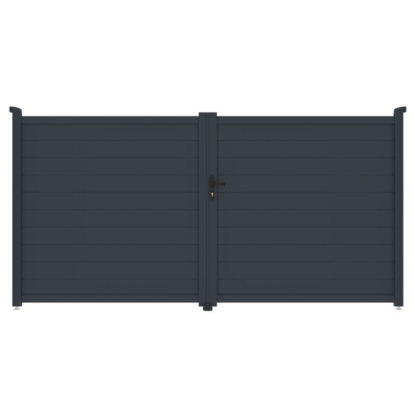 Brána G21 Orlando 350x173 cm dvoukřídlá, antracitová