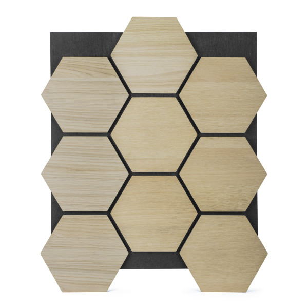 Akustický panel G21 81,5x66,5x2,1 cm plástev, přírodní dub