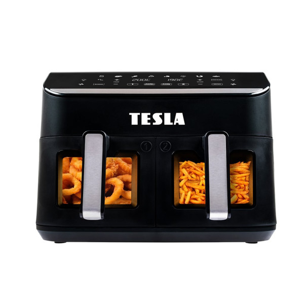 TESLA AirCook DualZone Q460 XXL - multifunkční duální digitální horkovzdušná fritéza