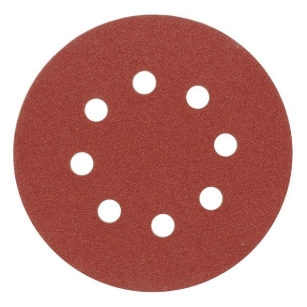 Vorel Brusný papír 125 mm P80 s otvory 5 ks suchý zip