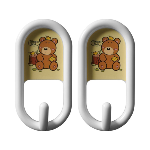 Vorel Háčky nástěnné samolepící 2ks ovál, nosn. 1kg, dětský motiv