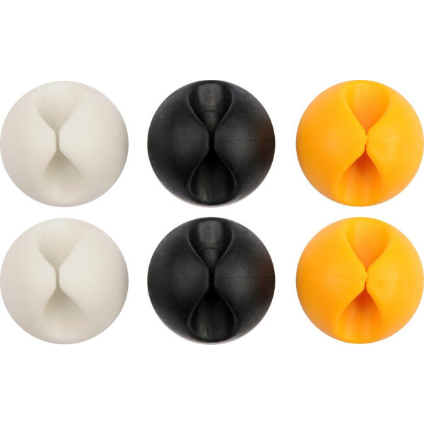 Vorel Spony na kabely TPR,6mm max.,6ks