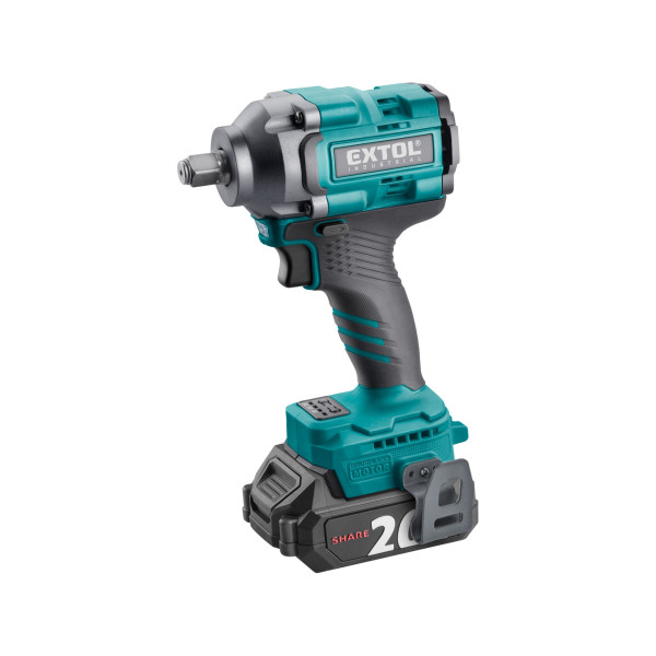 Utahovák rázový 1/2" aku SHARE20V, 500Nm, BRUSHLESS, 2Ah