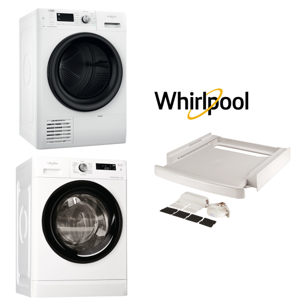 Set WHIRLPOOL FFS 7238 B EE + FFT M11 72B EE + Záruka 10 let na MOTOR bubnu + mezikus SKS 101