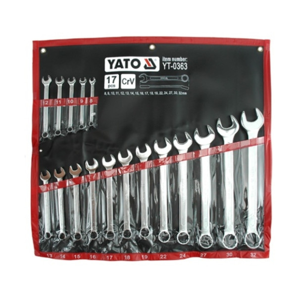 Yato Sada klíčů očkoplochých 17ks 8-32 mm